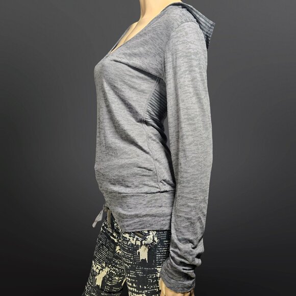 Y2K Joshua Perets Grey Pink Fitted Hoodie Size M Emo Scene Indie Sleaze 2000s - Picture 5 of 9